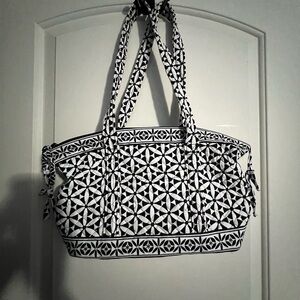 Vera Bradley Stylish Black and White Geometric Tote Bag